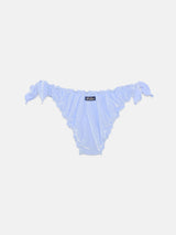 Moon slip mare classico in velluto color azzurro chiaro