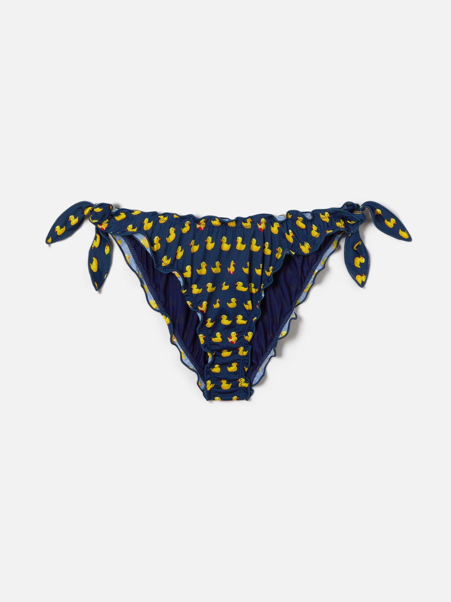 Braguita de bikini Classic Moon en azul marino con estampado de patos 