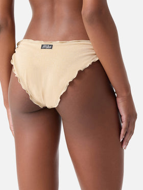 Braguita de baño clásica de lurex dorado para mujer Moon 