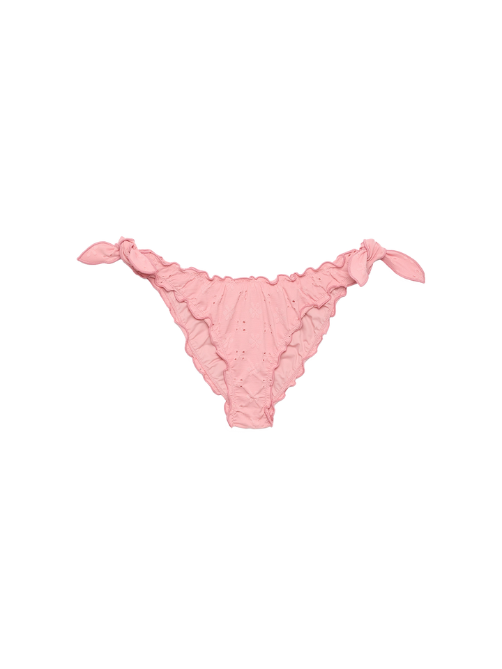Klassische Badehose aus Sangallo-Spitze in Mondrosa - Klassisches Triangel-Top aus Sangallo-Spitze in Sagittarius-Rosa
