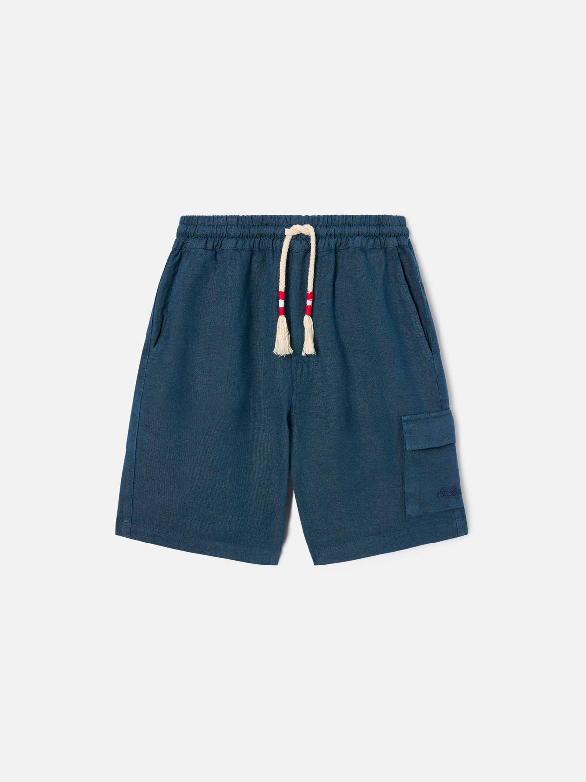 Bermuda Marseille Jr in lino blu
