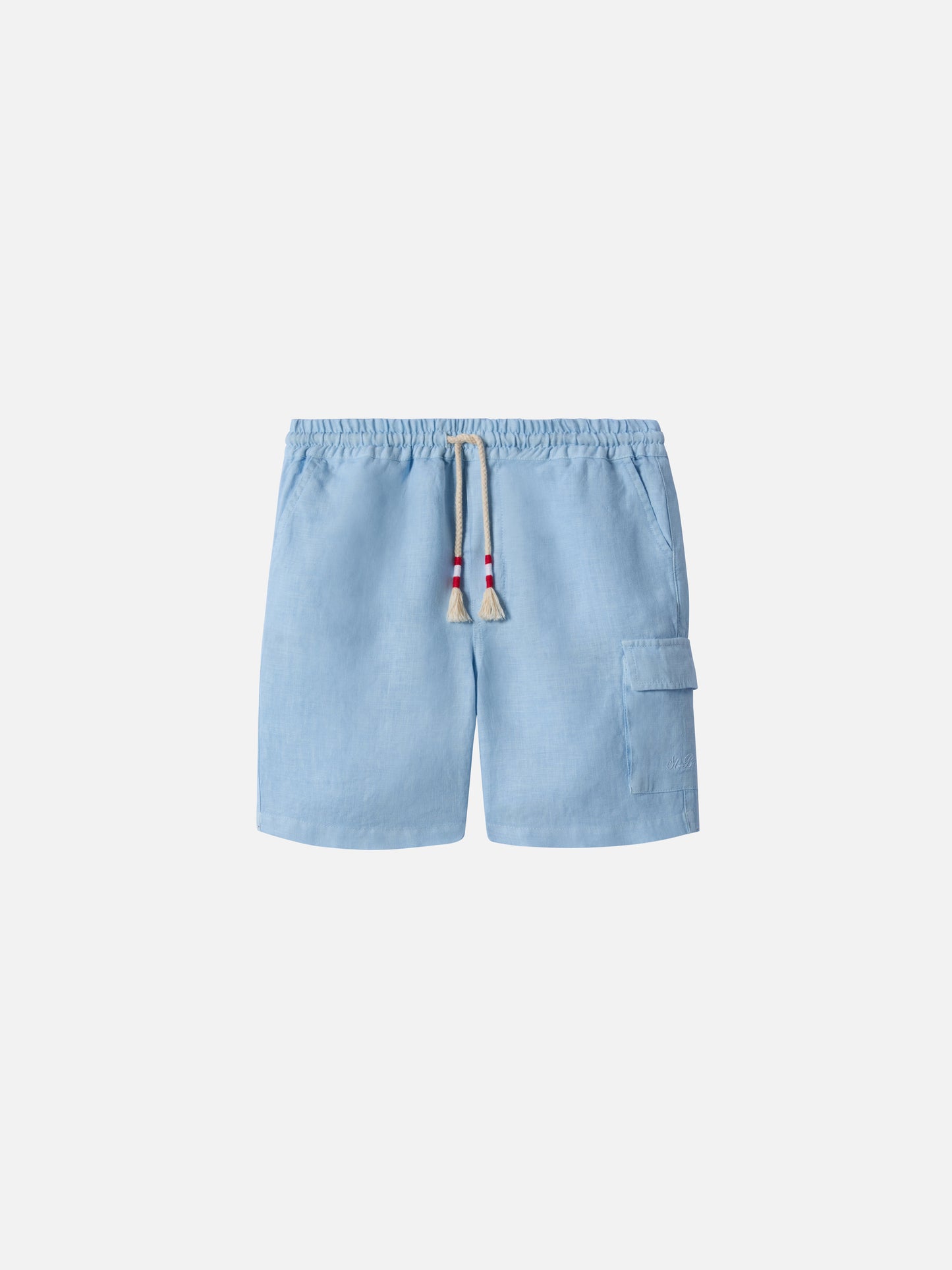 Marseille Jr light blue linen bemuda