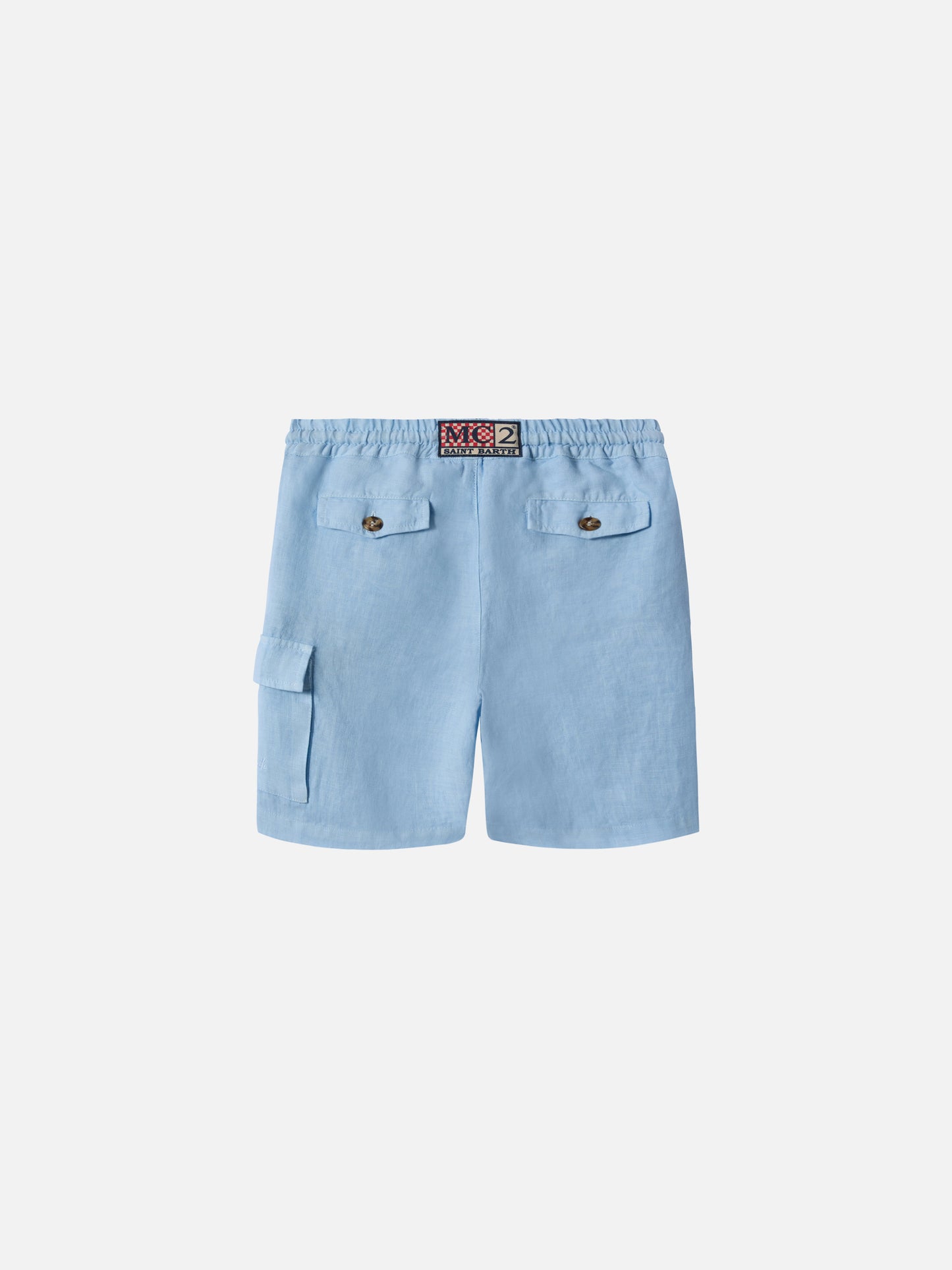 Marseille Jr light blue linen bemuda