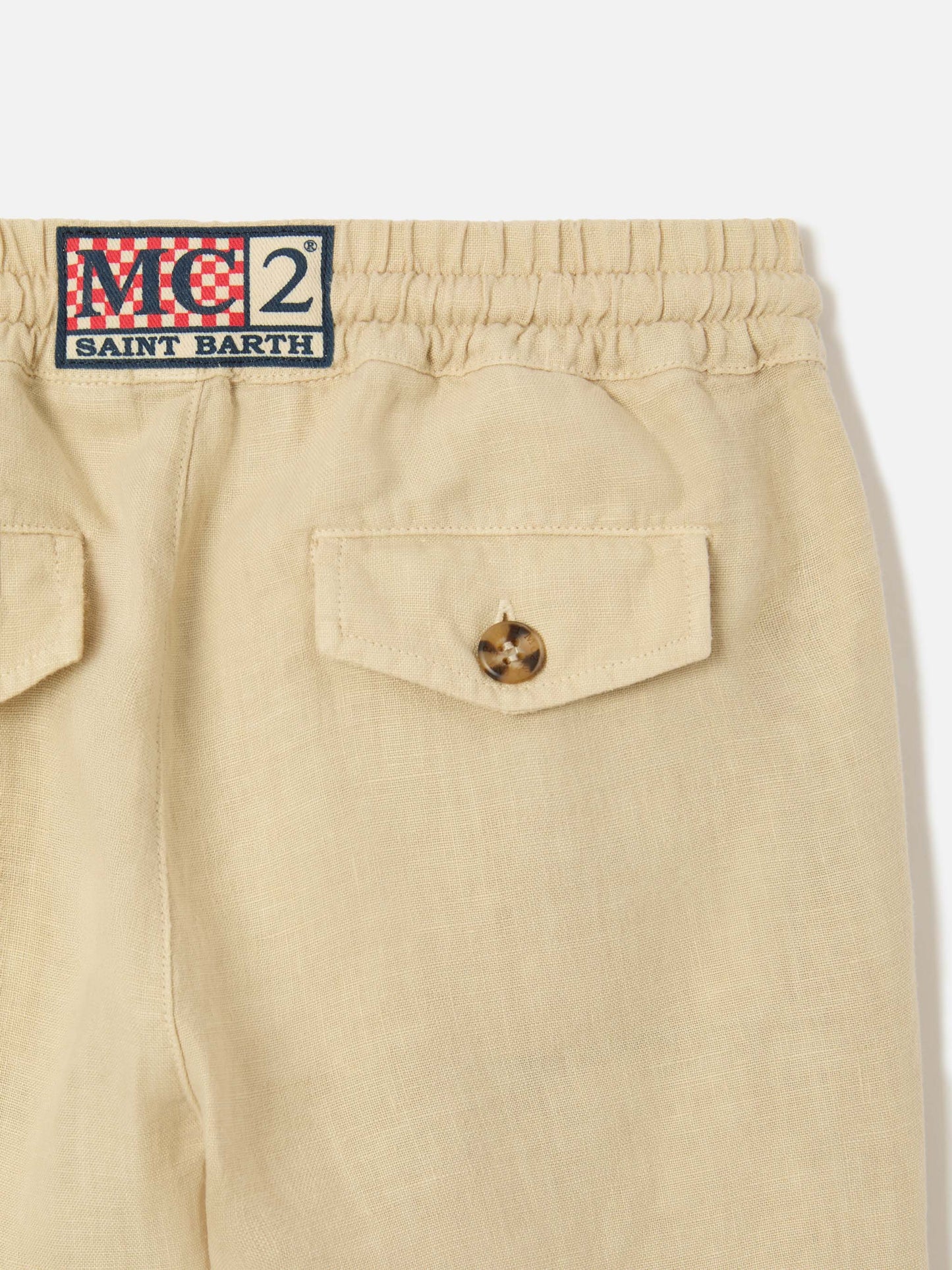 Shorts Marseille Jr in lino beige