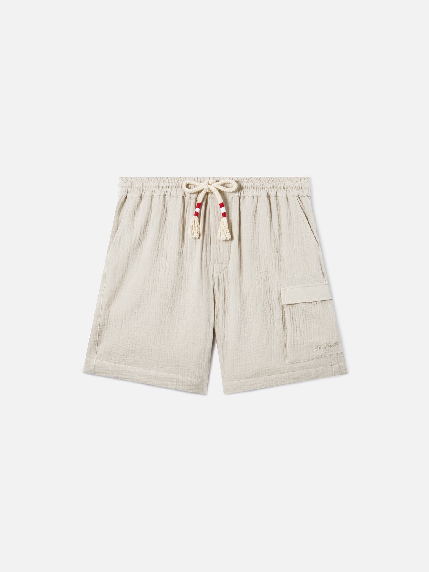 Bermuda Marseille in garza di puro cotone soft beige