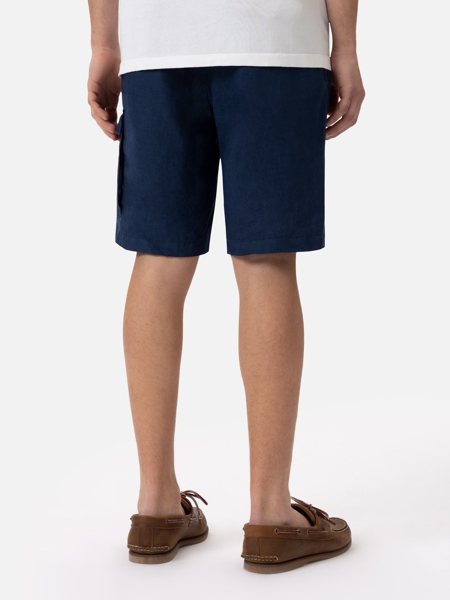 Navy blue linen bermuda Marseille - MC2 Saint Barth