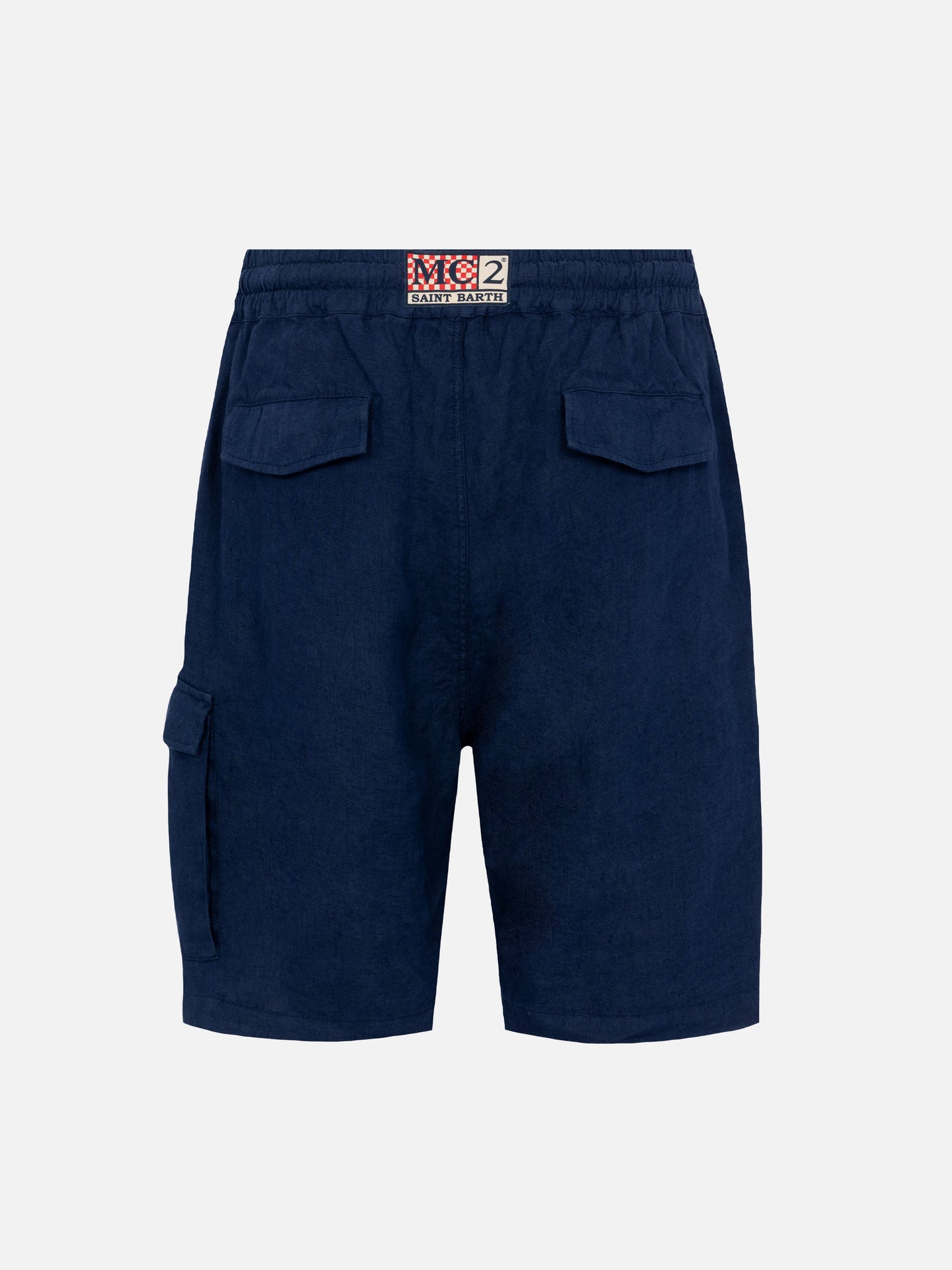 Navy blue linen bermuda Marseille - MC2 Saint Barth