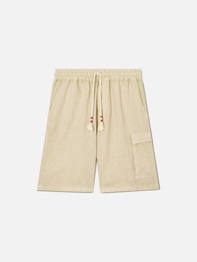 Marseille beige linen bermuda shorts