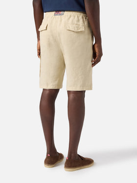 Marseille beige linen bermuda shorts