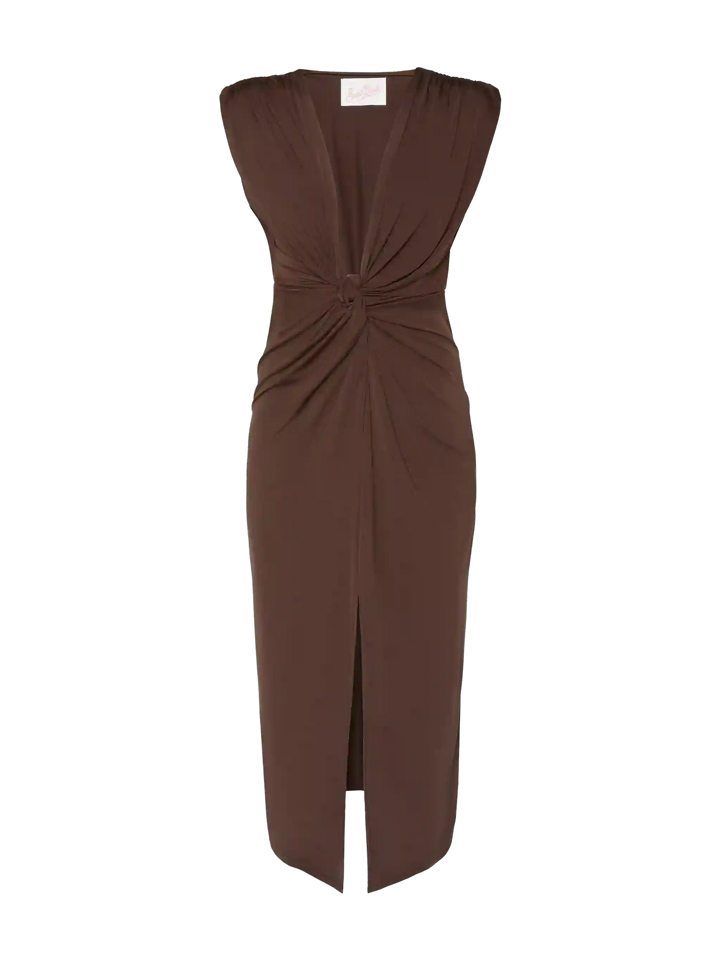 Marina brown sleeveless maxi dress