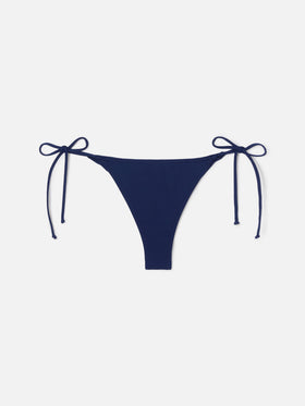 Marielle Brazilian with side ties bikini bottoms in solid blue