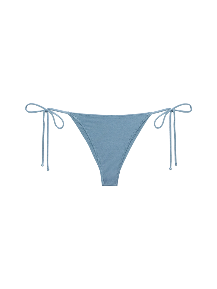 Marielle avio blue classic swim briefs with rhinestone embellishment - Annabelle riangle top swimsuit with rhinestones - MC2 Saint Barth