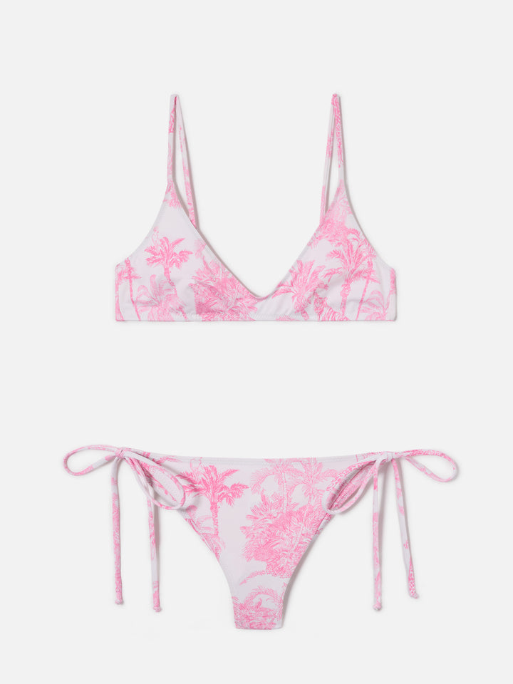 Paloma Marielle pink toile de jouy bikini