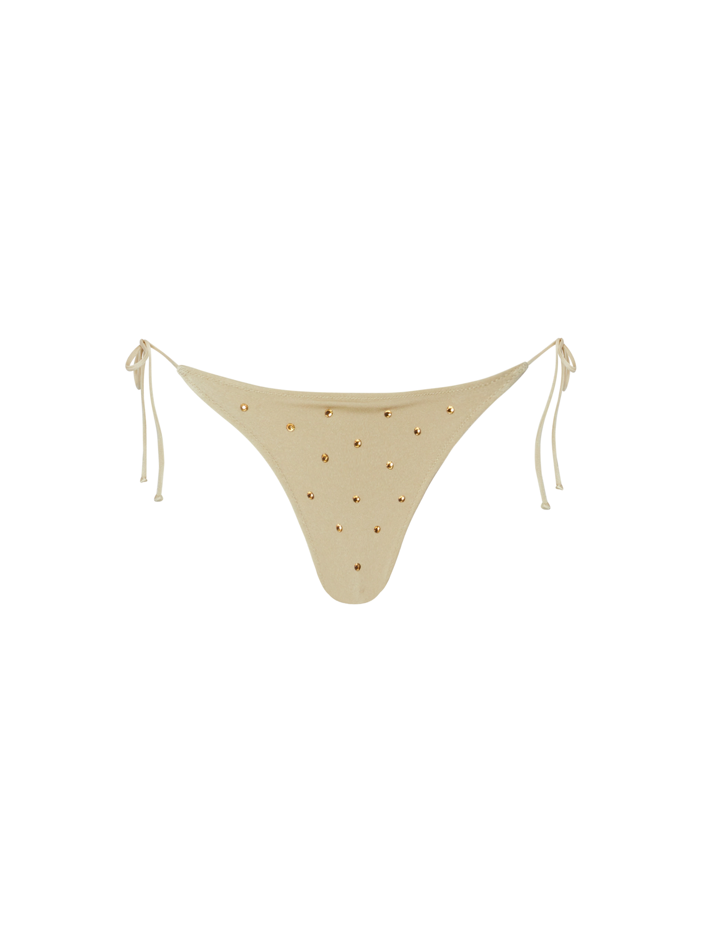 Marielle slip mare classico oro con applicazioni di strass