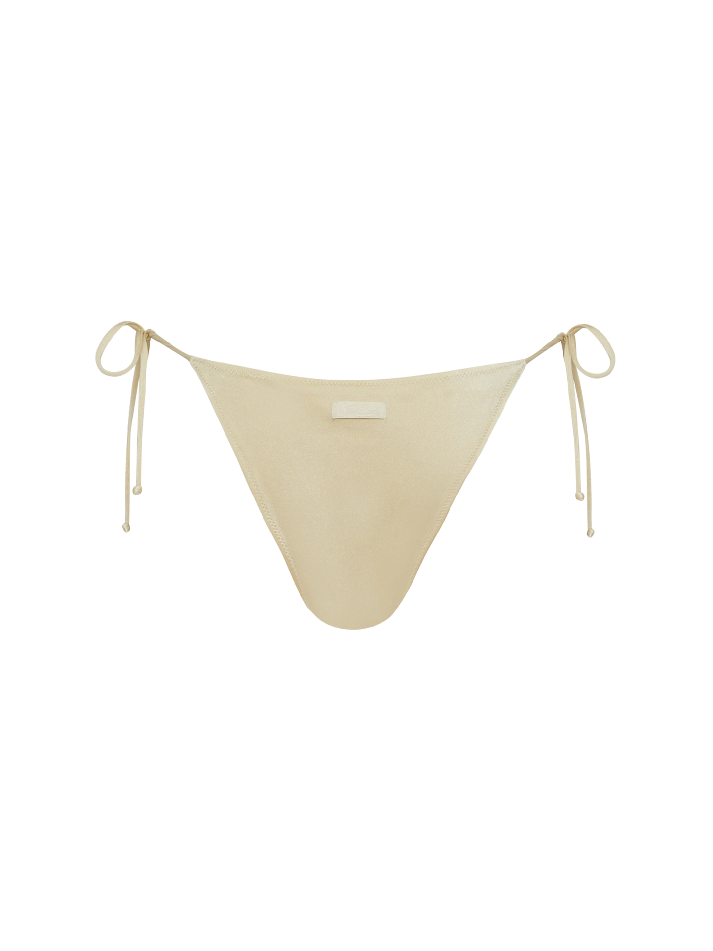 Marielle slip mare classico oro con applicazioni di strass