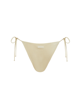 Marielle slip mare classico oro con applicazioni di strass