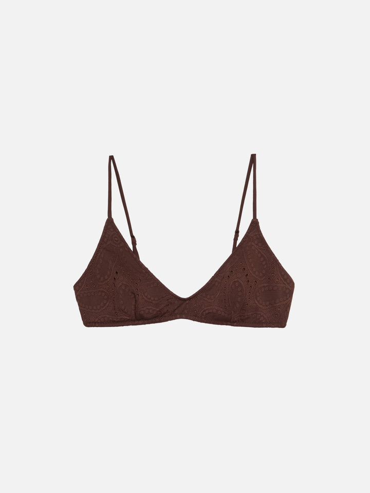 Paloma white Sangallo lace scoop bralette