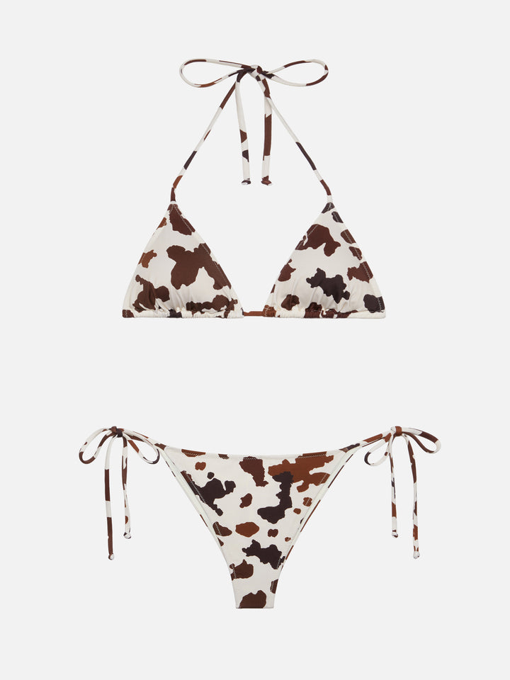 Triangle Leah Marielle bikini with cow skin print
