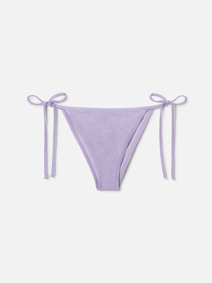 Leah Marielle lilac crinkle lurex bikini
