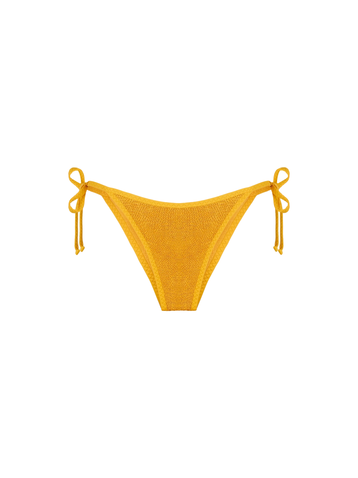 Damen-Badehose in Knitteroptik in Ocker