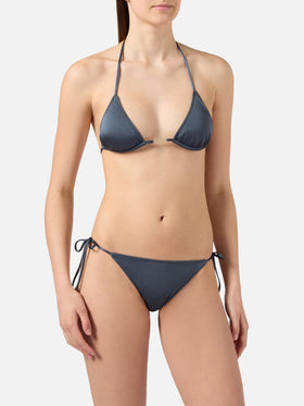 Bikini Leah Plate Marielle Plate glossy finish grigio tinta unita
