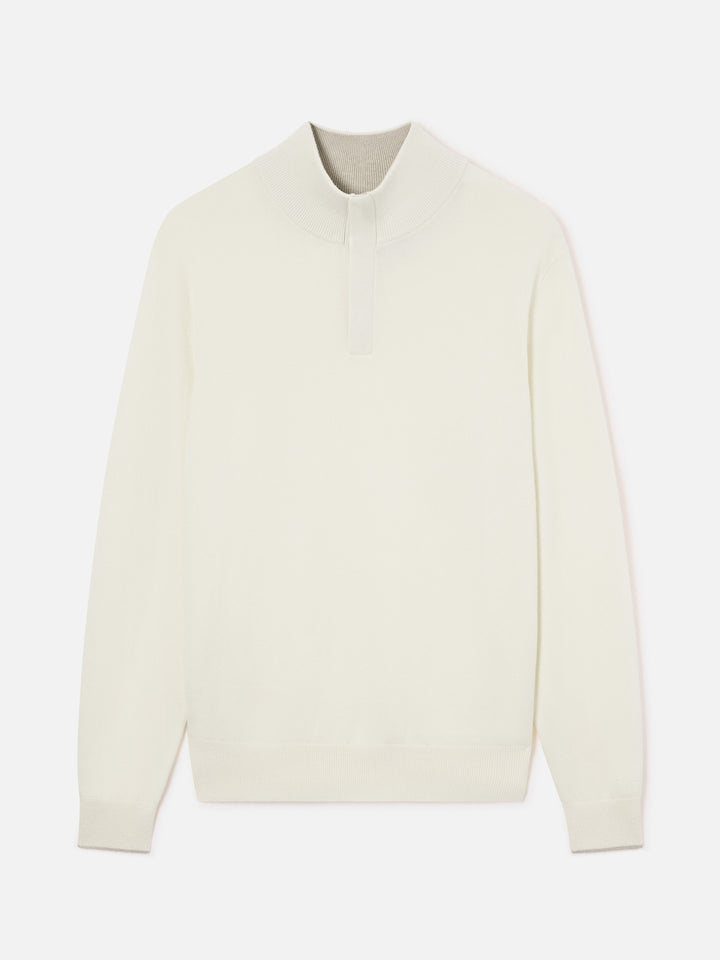 Maglia Marlow bianco panna in misto lana e cashmere con collo alto