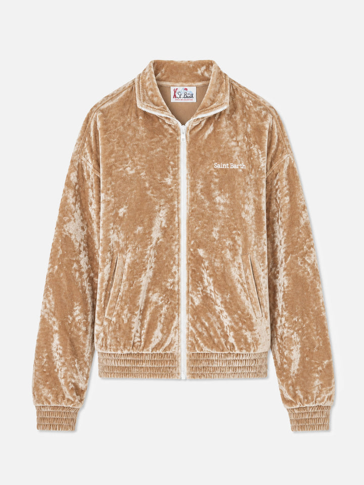 Beiges Chenille-Sweatshirt Miriam 
