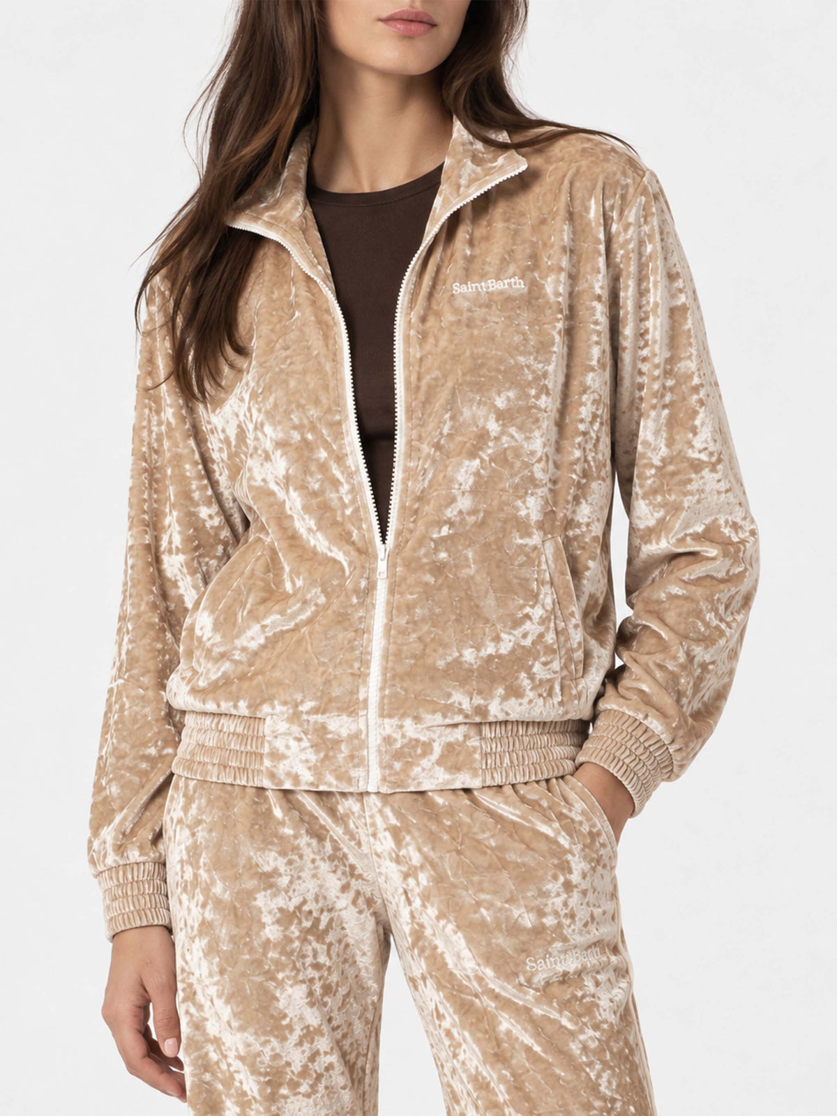 Felpa Miriam in ciniglia beige