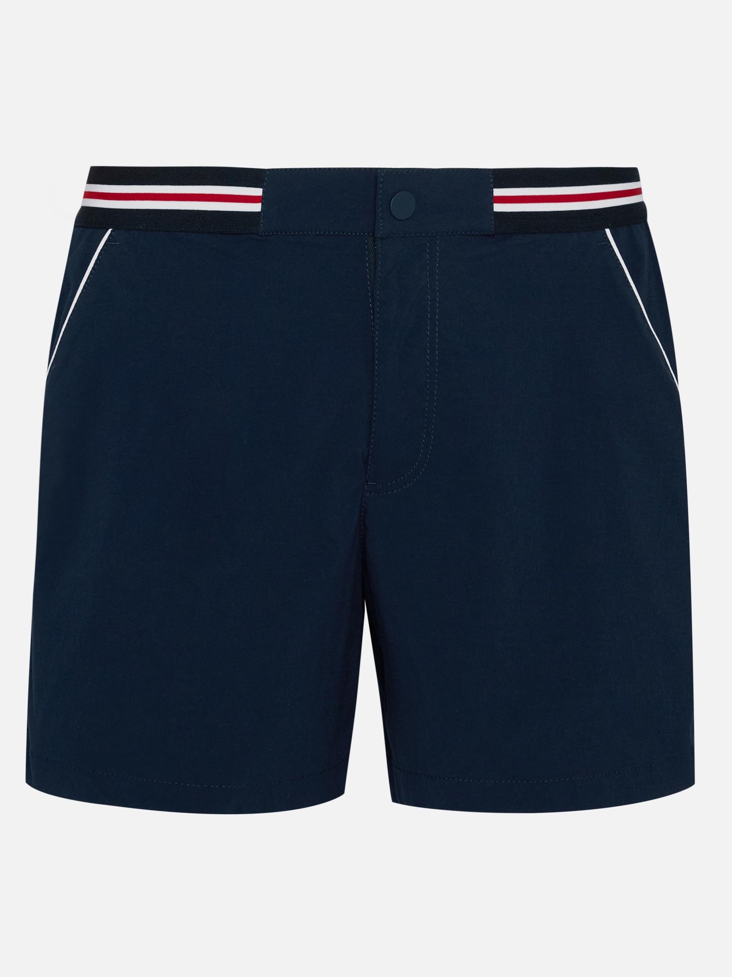 Navy blue fitted cut swim shorts Nad