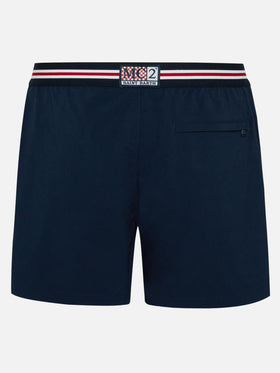 Navy blue fitted cut swim shorts Nad