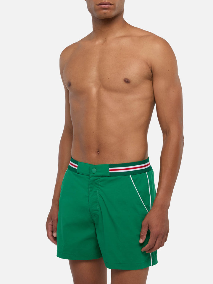 Green fitted cut swim shorts Nad