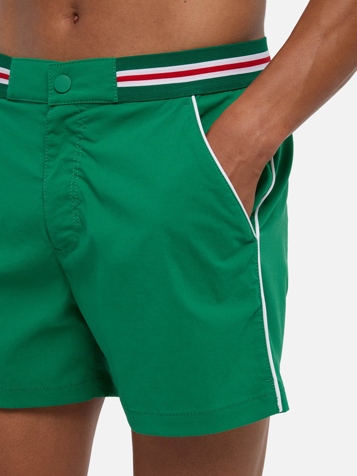 Green fitted cut swim shorts Nad