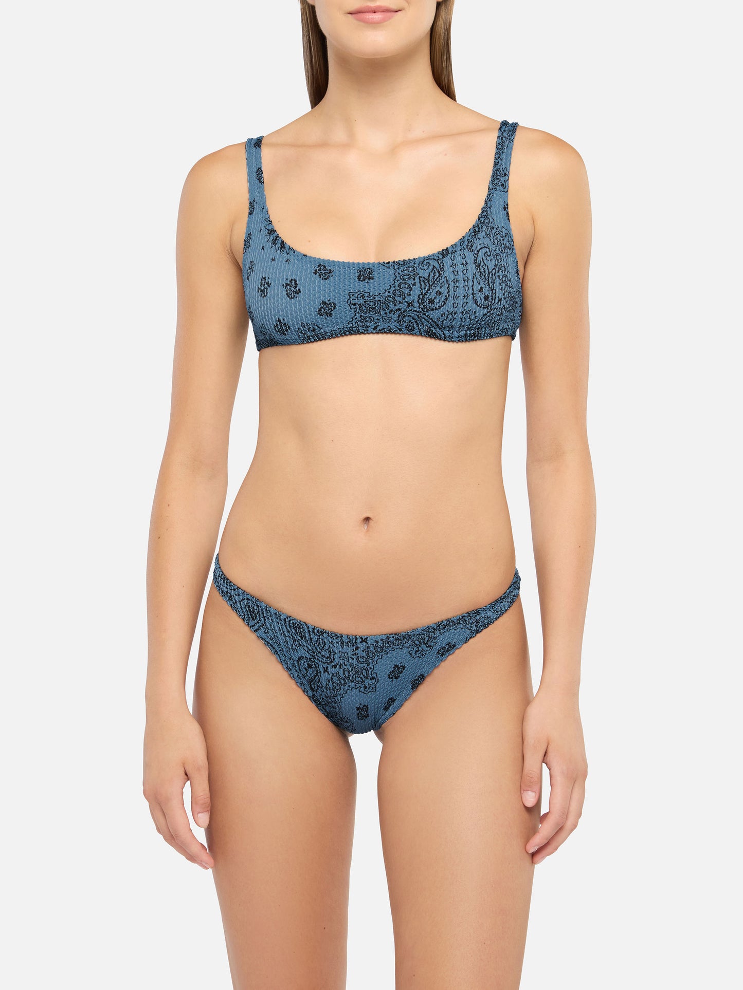 Naomi freche Badehose mit Bandanna-Print - Naima Crinkle klassisches Bralette-Top mit Bandanna-Print