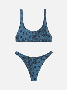 Naomi freche Badehose mit Bandanna-Print - Naima Crinkle klassisches Bralette-Top mit Bandanna-Print