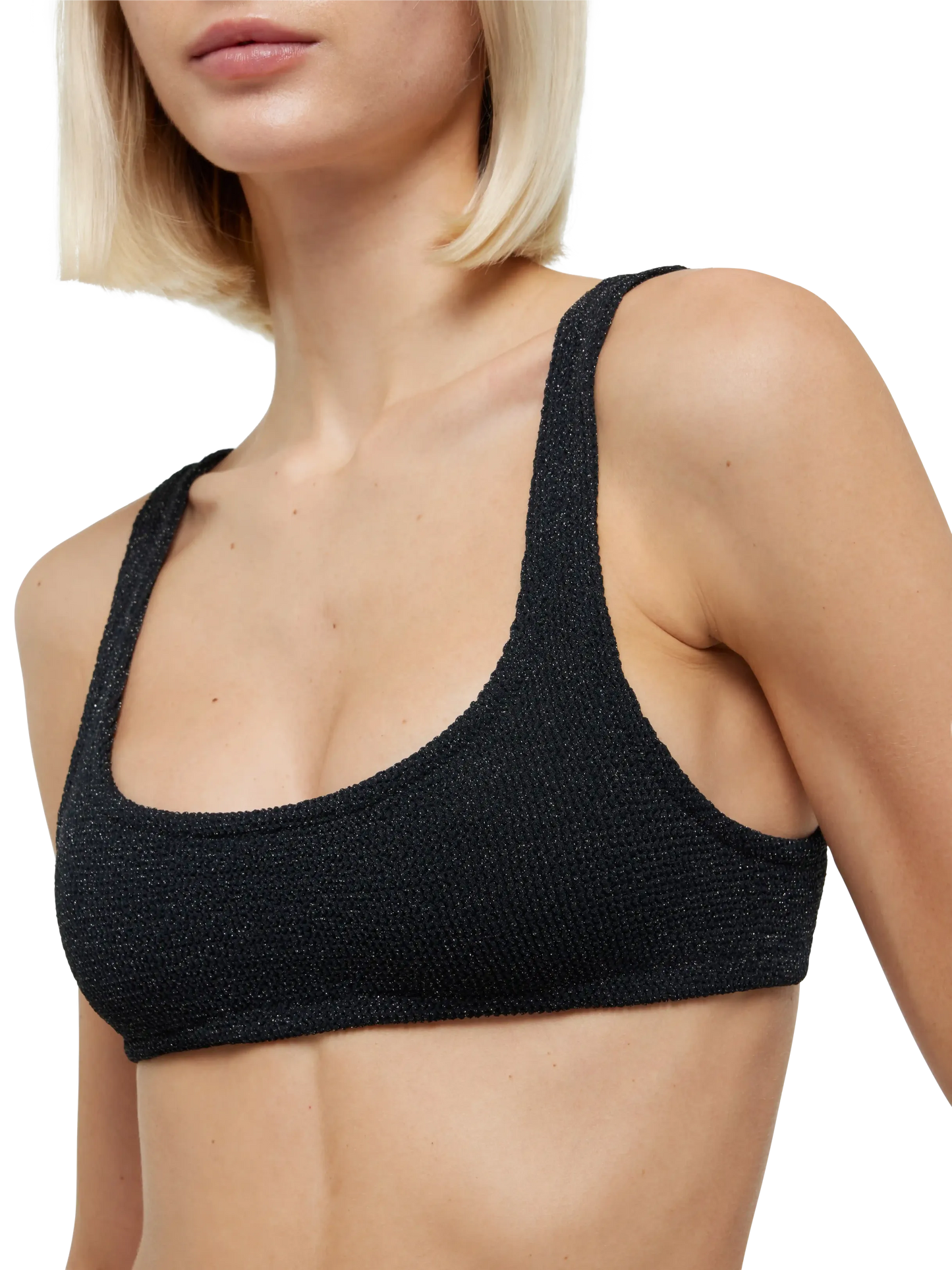 Bikini classico in tessuto crinkle lurex Naima Naomi in nero