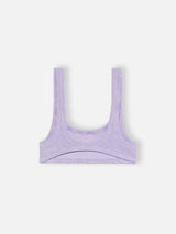 Bralette a donna lilla classica in lurex crinkle Naima