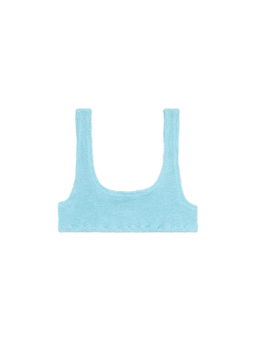 Hellblaues klassisches Crinkle-Bralette für Damen Naima