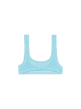 Hellblaues klassisches Crinkle-Bralette für Damen Naima