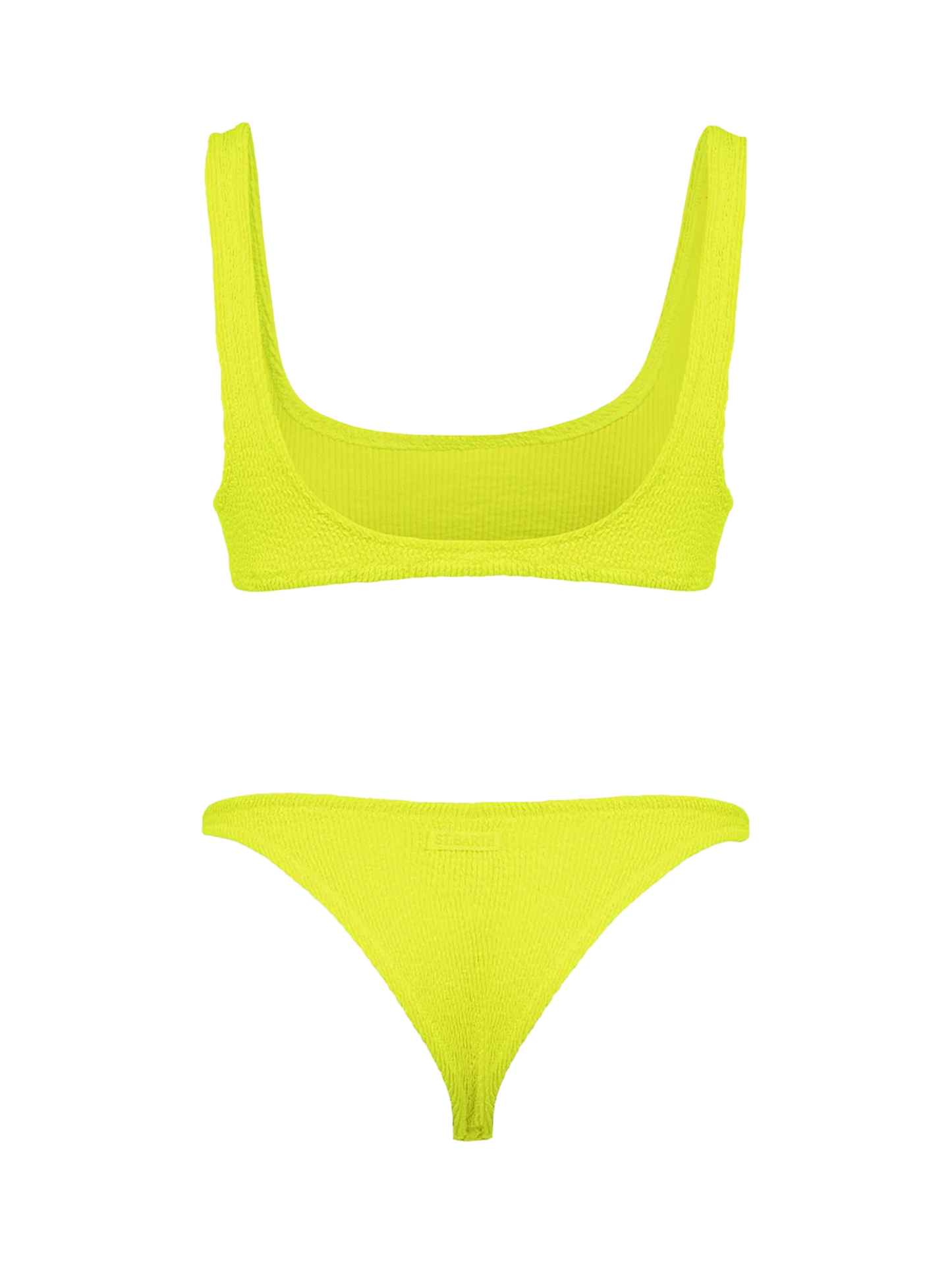 Klassischer Crinkle-Bikini für Damen in Neongelb, Naima Naomi