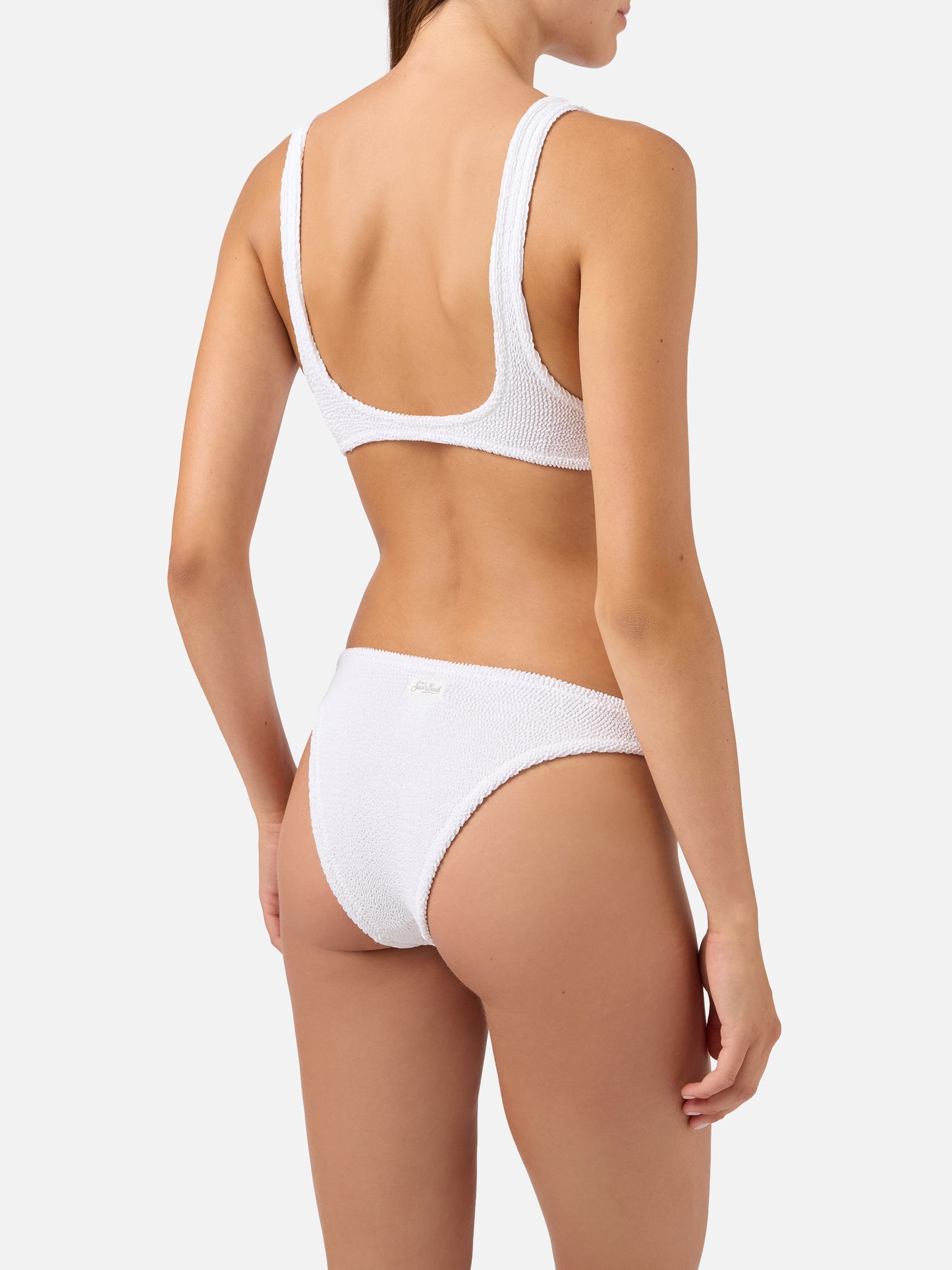 Bikini blanco de tejido crinkle Naima Elise 