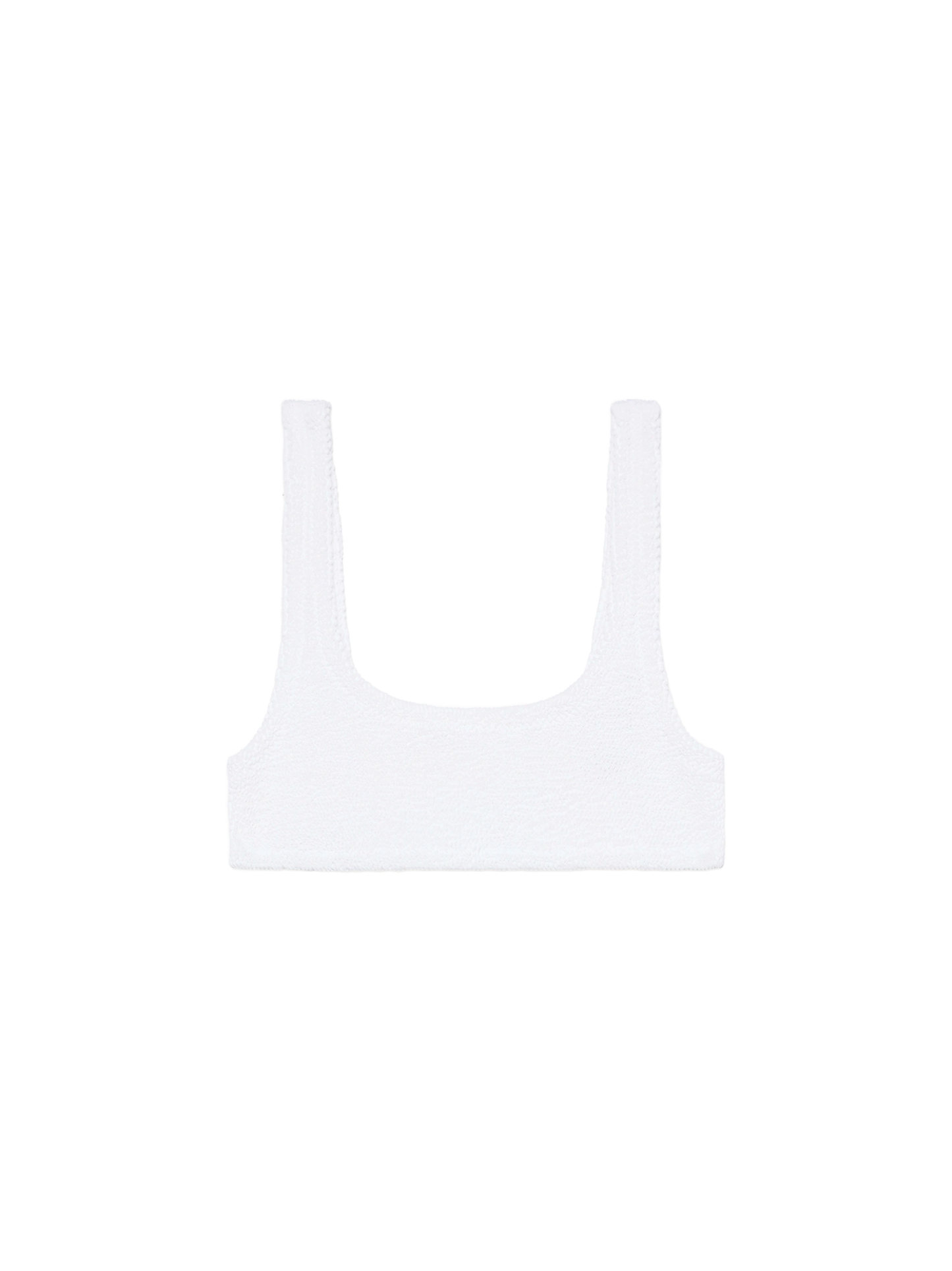 Naima white crinkle classic bralette top