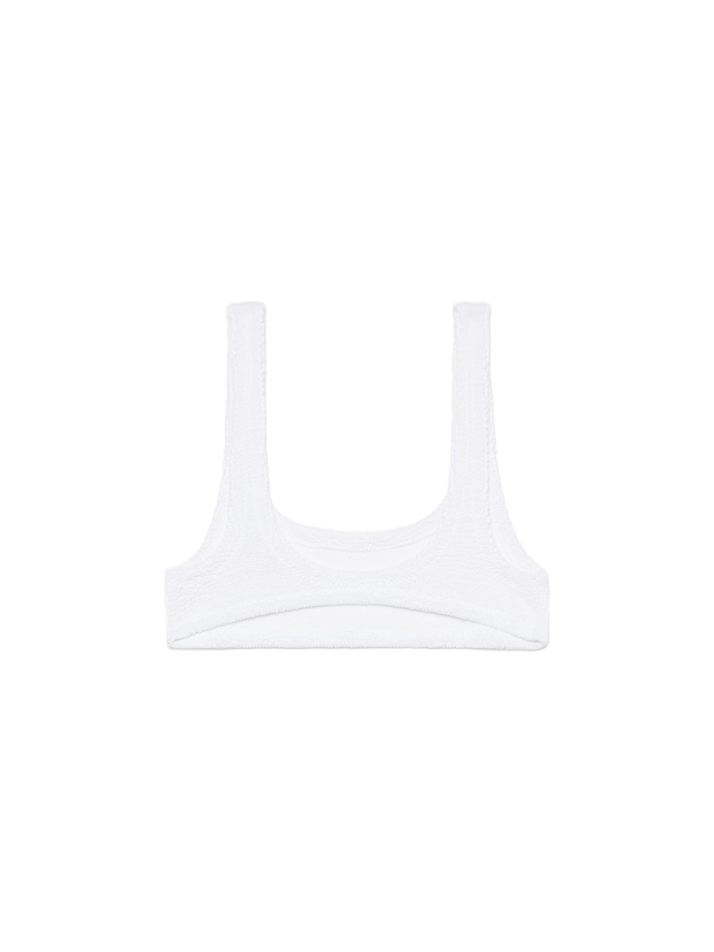 Naima white crinkle classic bralette top