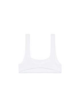 Naima white crinkle classic bralette top