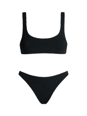 Bikini bralette Naima Naomi en crinkle noir 