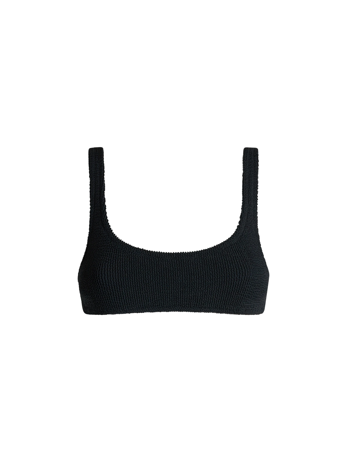 Naima schwarzes Crinkle-Bralette-Top im klassischen Stil 