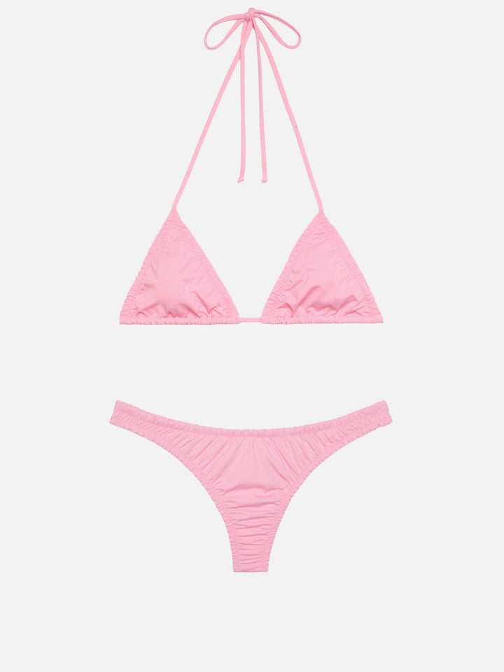 Nalu pink cheekiest swim briefs - Nilly pink classic triangle top