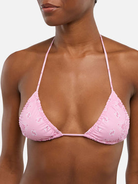 Nalu cheekiest swim briefs with bandanna print - Nilly classic triangle top with bandanna print