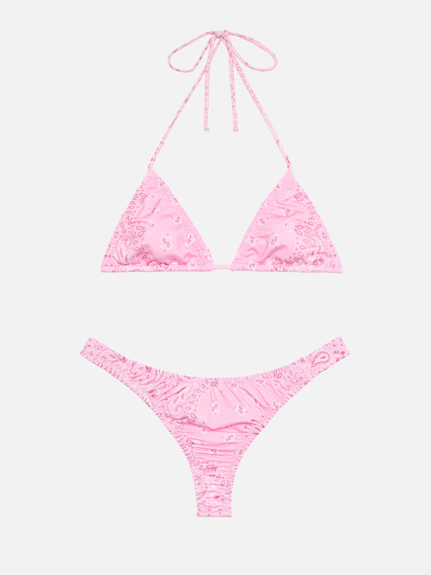 Nalu cheekiest swim briefs with bandanna print - Nilly classic triangle top with bandanna print