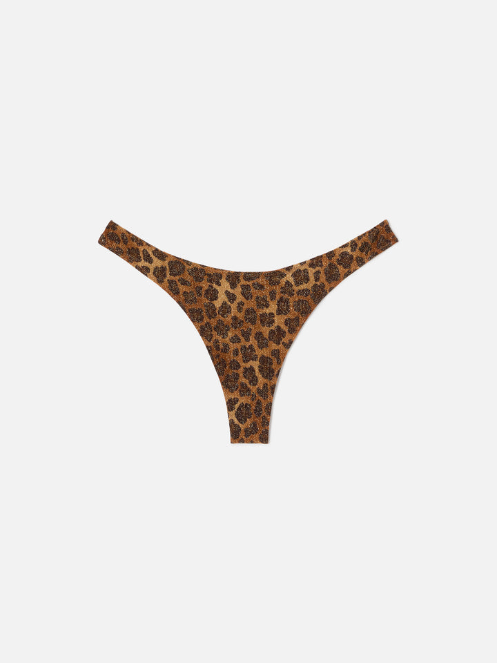 Bikini Amira Naomi in tessuto lurex con stampa animalier