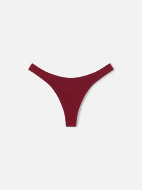 Naomi Brazilian bikini bottoms in solid bordeaux